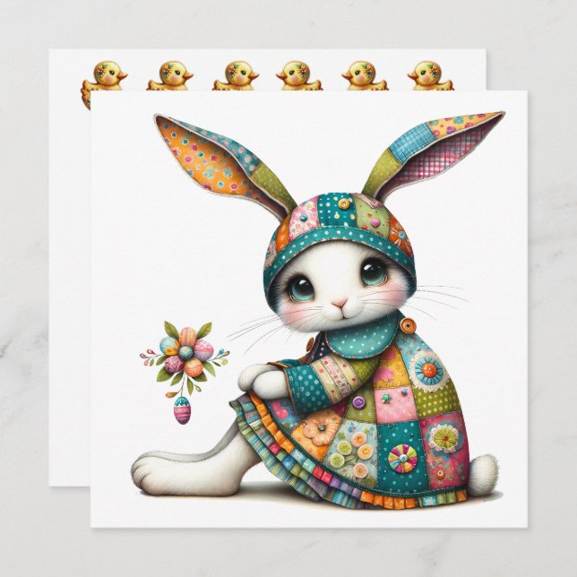 Precious Bunny Theme Invitation (Front/Back)