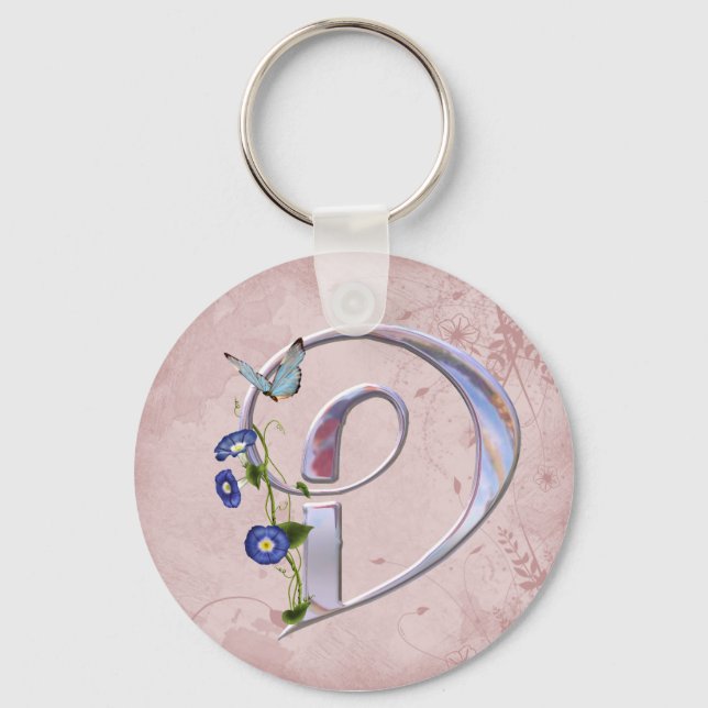 Precious Butterfly Initial D Keychain (Front)