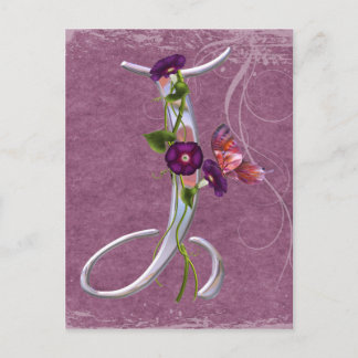 Precious Butterfly Initial J Postcard