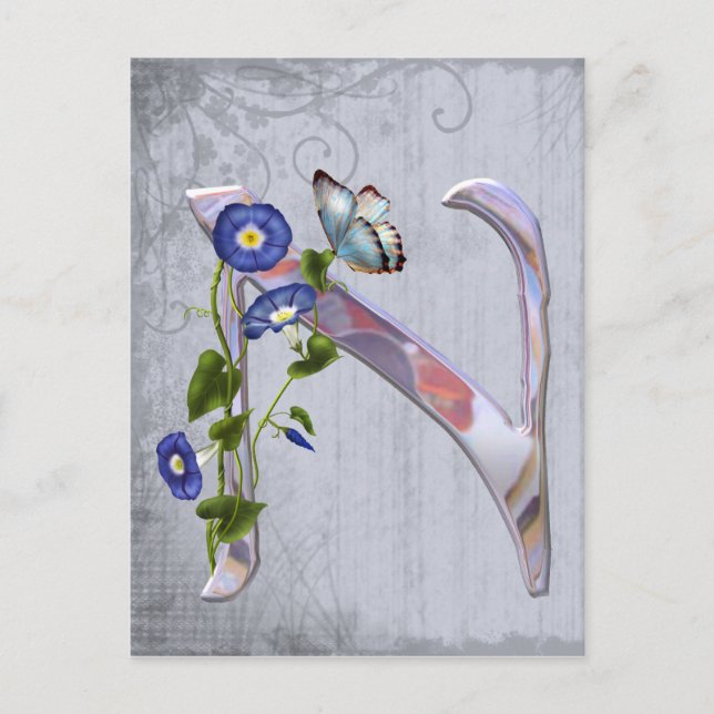 Precious Butterfly Initial N Postcard (Front)