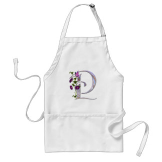 Precious Butterfly Initial P Adult Apron