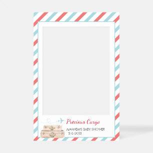 Precious Cargo Airplane Travel Baby Shower Photo B Selfie Frame