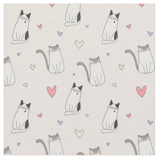 Precious Cats and Heart Fabric
