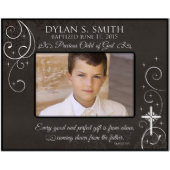 Precious Child Black Baptism 5x7 Picture Frame (Front)