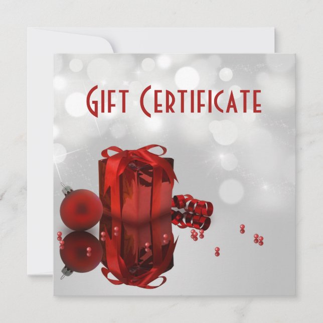 Precious Christmas Present - Gift Certificate (Front)