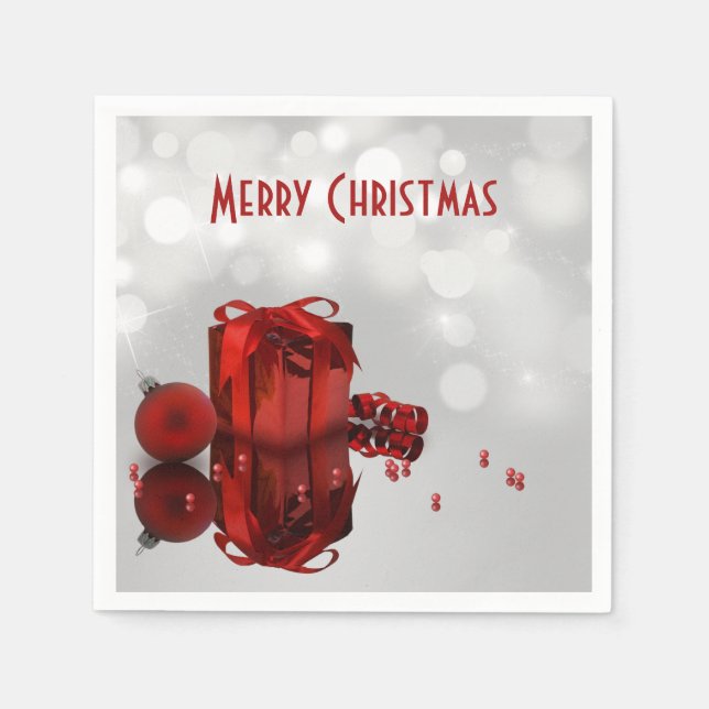 Precious Christmas Present Professional Paper Napkins (Front)