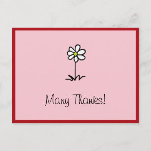 Precious Daisy Many Thanks Personalized Card