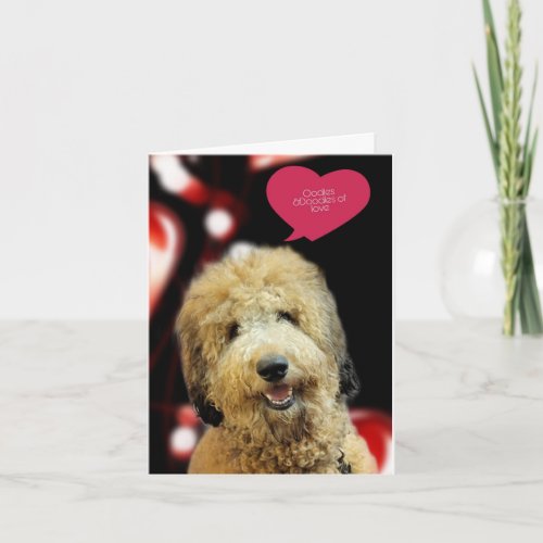 Precious Doodle Dog Valentine Card