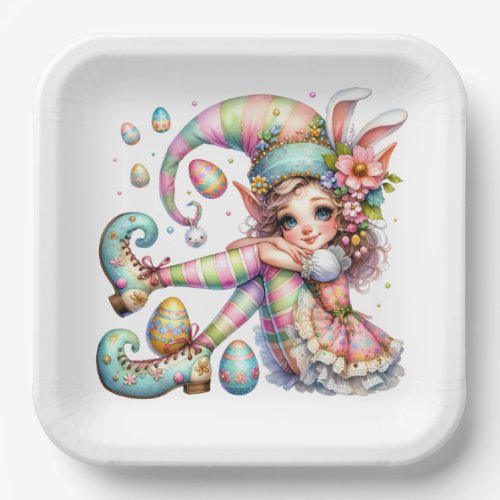 Precious Easter Elf _ Elf Theme Invitation Paper Plates