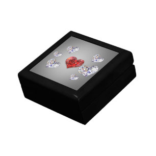 Precious Elegant Diamond Hearts Gift Box