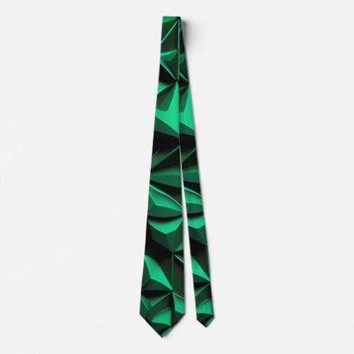 Precious emerald design neck tie