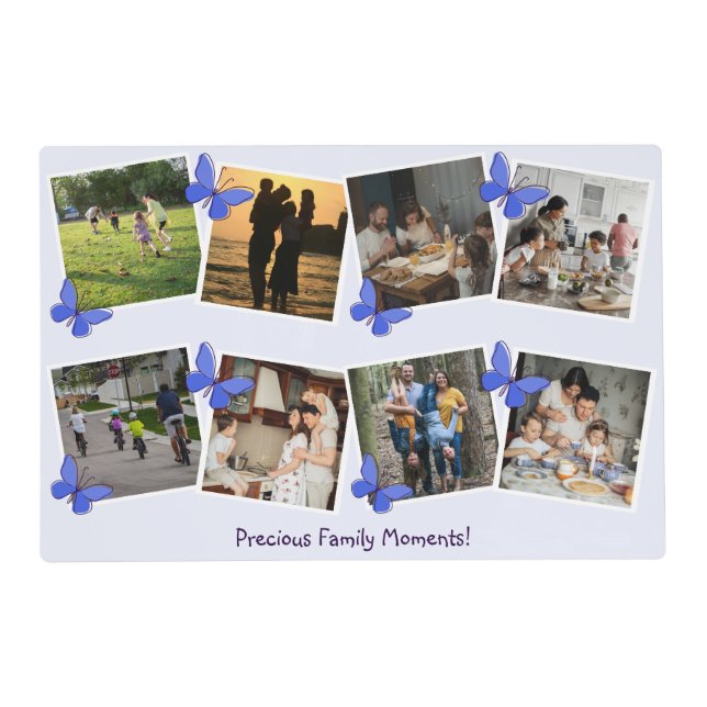 Precious Family Moments Photo Collage  Butterflies Placemat (Front)