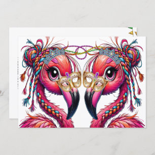 Precious Flaunty Flamingos Invitation