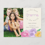 Precious Florals Happy Birthday Gramma Photo Card<br><div class="desc">Precious Florals Happy Birthday Gramma Photo Card</div>