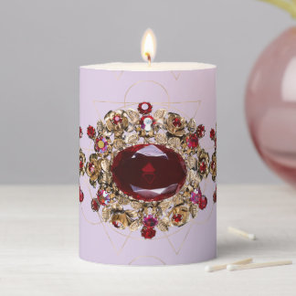 Precious Gem  Pillar Candle