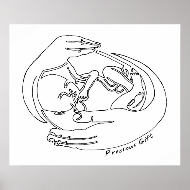 Precious Gift One Line Design Poster (Front)