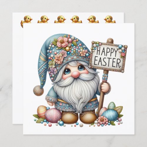 Precious Gnome Easter Theme Invitation