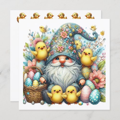 Precious Gnome Easter Theme Invitation