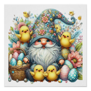 Precious Gnome Easter Theme Poster