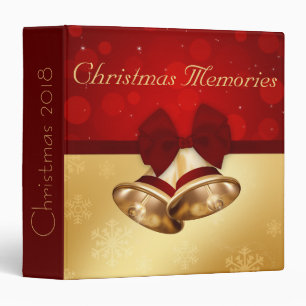 Precious Golden Christmas Bells Binder