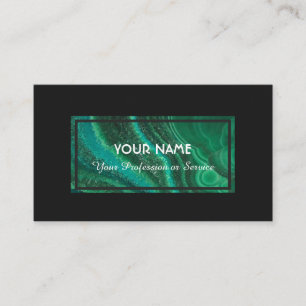 Precious green crystal gem business card