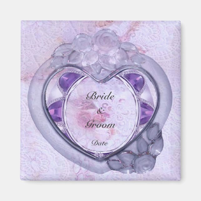 Precious Heart Wedding Favor Magnet (Front)