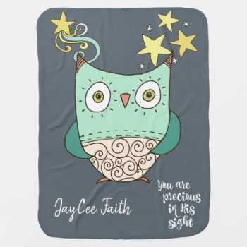 Precious In His Sight With Personalized Message Baby Blanket by Christian_Quote at Zazzle