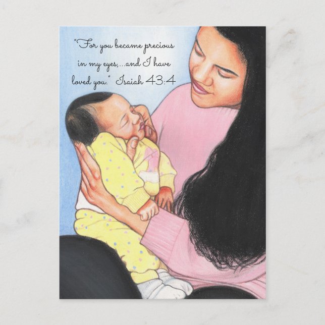 Precious in my Eyes~Mom & Baby Postcard (Front)