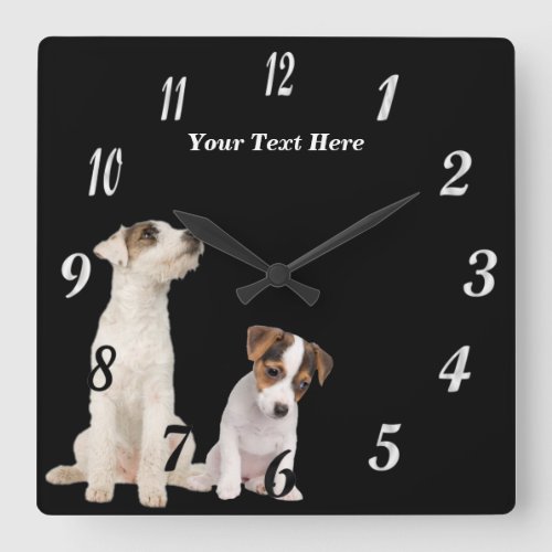 Precious Jack Russell Terrier Puppies Wall Clock