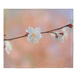 Precious Japanese Apricot Flowers Duvet Cover