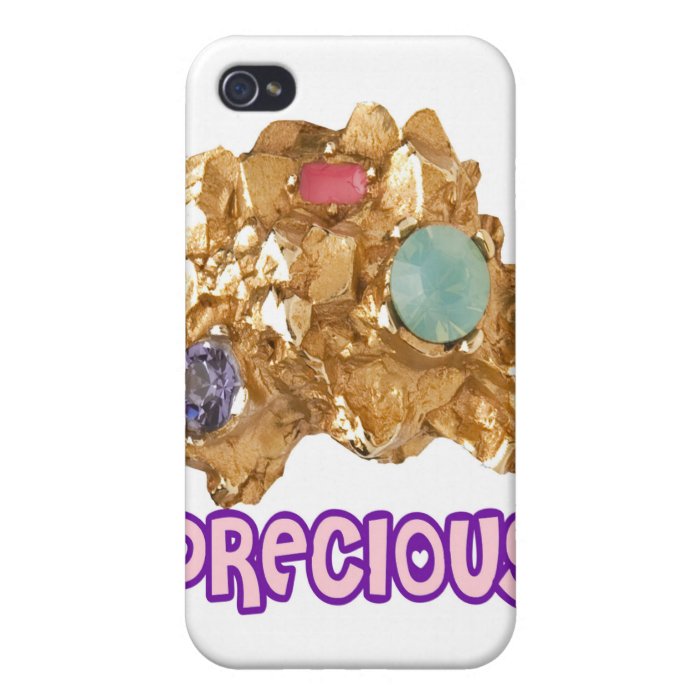 PRECIOUS   Jeweled Gold Nugget Cases For iPhone 4