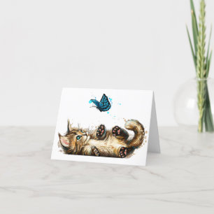 Precious Kitten and Butterfly Notecards