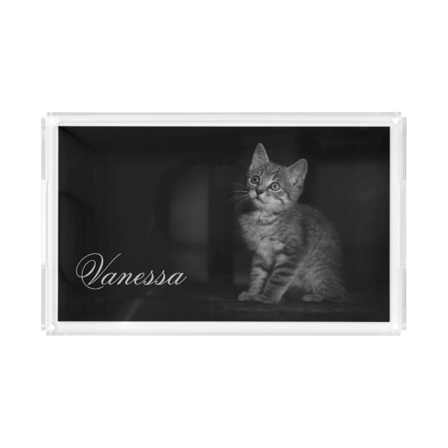 Precious Kitten Name Vanity Acrylic Tray (Front)