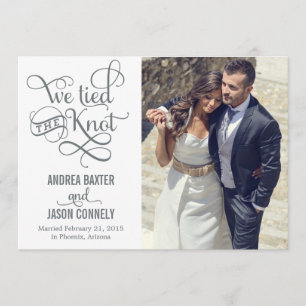 Precious Knot Wedding Announcement - White