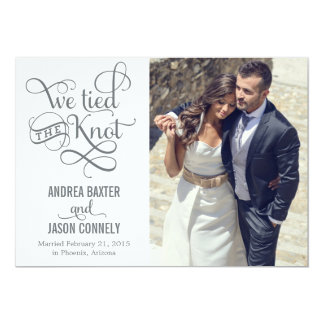 Precious Knot Wedding Announcement - White
