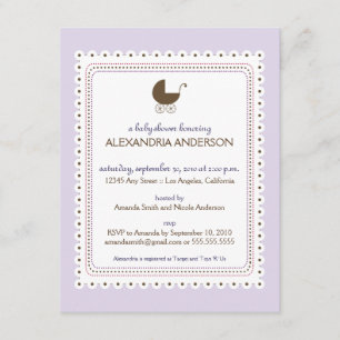 Precious Lavender Custom Baby Shower Invitation