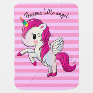 Precious little angel baby unicorn blanket