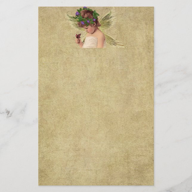 Precious Little Angel Girl- Stationery-No Lines Stationery (Front)