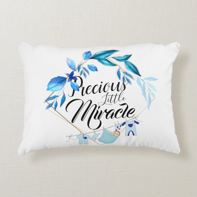 Precious Little Miracle Accent Pillow (Front)