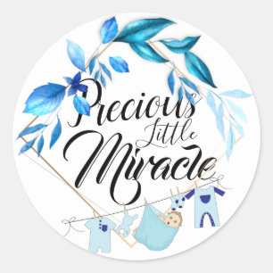 Precious Little Miracle Classic Round Sticker