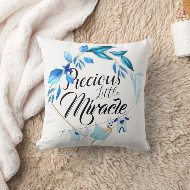 Precious Little Miracle Throw Pillow (Blanket)