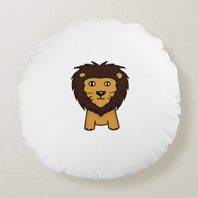 Precious Little One - Round Lion Pilow Pillow (Front)