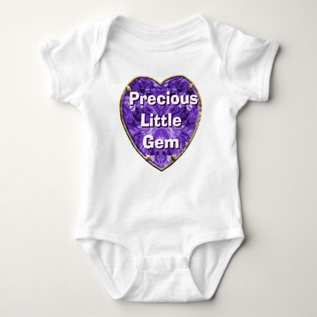 Precious Little Purple, Violet Gem Baby Bodysuit (Front)