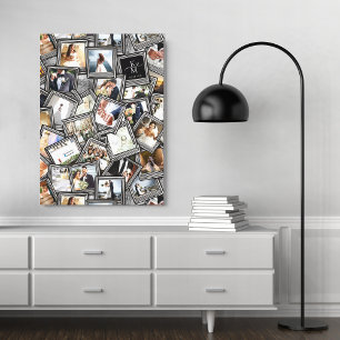 Precious Memories 30 Photo Collage Black ID1065 Canvas Print
