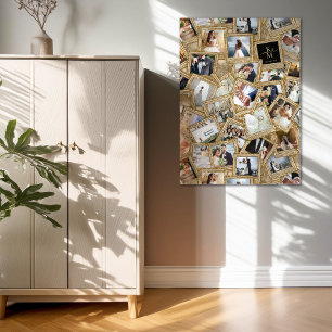 Precious Memories 30 Photo Collage Gold ID1065