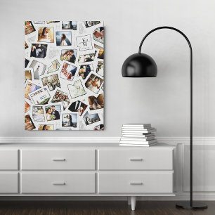 Precious Memories 30 Photo Collage White ID1065 Canvas Print