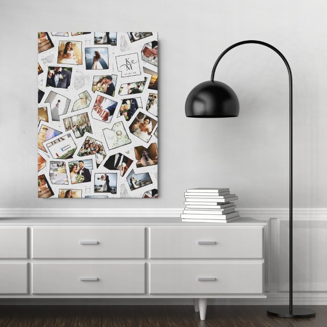 Precious Memories 30 Photo Collage White ID1065 Canvas Print (Creator Uploaded)