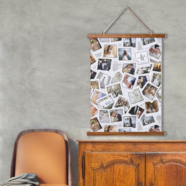 Precious Memories 30 Photo Collage White ID1065 Hanging Tapestry (Creator Uploaded)