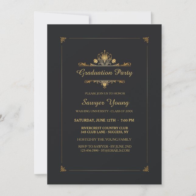 Precious Memories Graduation Invitation (Front)