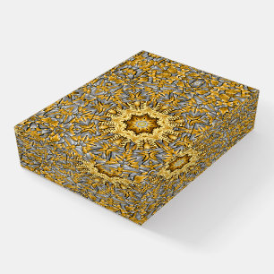 Precious Metal Gold Silver Vintage Kaleidoscope Paperweight